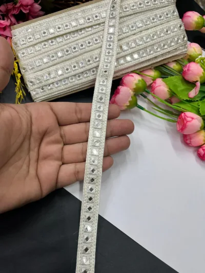 Cotton Mirror Lace - Cream
